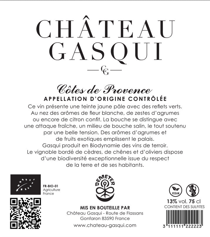 Citius - Biodynamic white wines - 2022 - Côtes de Provence